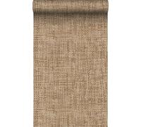 Origin papier peint lin marron beige 50 x 900 cm Wallcoverings