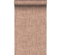 Origin papier peint lin rose terracotta 50 x 900 cm Wallcoverings