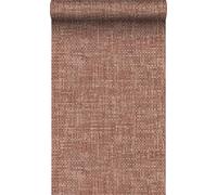 Origin papier peint lin terracotta 50 x 900 cm Wallcoverings