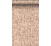 Origin papier peint lin terracotta claire 50 x 900 cm Wallcoverings