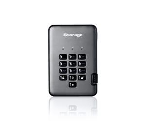 ORIGIN STORAGE iStorage diskAshur PRO2 256-bit 8TB USB 3.2 secure encrypted solid-state drive IS-DAP2-256-SSD-8000-C-G