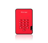 ORIGIN STORAGE iStorage diskAshur2 256-bit 512GB USB 3.2 secure encrypted solid-state drive - Red IS-DA2-256-SSD-512-R