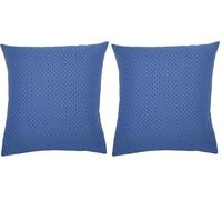 Origin Taie d'oreiller imprimée en Bambou, Camille, 63 x 63 cm, Bleu Marine (Lot de 2)