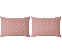 Origin Taie d'oreiller imprimée en Bambou, Emiko, 50 x 70cm, Rose Blush (Lot de 2)