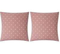 Origin Taie d'oreiller imprimée en Bambou, Emiko, 63 x 63cm, Rose Blush (Lot de 2)