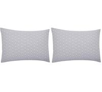 Origin Taie d'oreiller imprimée en Bambou, Made in France, Quentin, 50 x 70 cm, Blanc et Noir (Lot de 2)