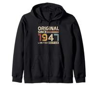 Original 1947 Cadeau Anniversaire 80 Ans pour Hommes Femmes Sweat à Capuche