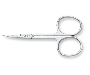 Original 3 Claveles 12061 - Ciseaux de manucure, courbés, 3.5" Cranberry