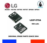 LG Electronics Batterie d'origine OEM LGIP-570A pour KC550/KC780/KF700/KF757/KP500/KP501