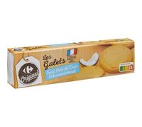 ORIGINAL - Biscuits Les Galets noix de coco CARREFOUR | Savoureux et onctueux | Idéal pour un goûter gourmand | le paquet de 125g | LOT DE 4