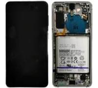 Original Bloc Complet Assemblé Phantom White pour Galaxy S21 5G G991 GH82-24716C GH82-24718C Blanc