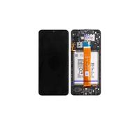 Original Bloc Ecran Complet avec Châssis et Batterie Noir pour Samsung Galaxy A12 A125 GH82-24708A GH82-24709A