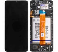 Original Bloc Écran Complet avec Châssis et Batterie Noir pour Samsung Galaxy A12 A125 GH82-24708A GH82-24709A noir