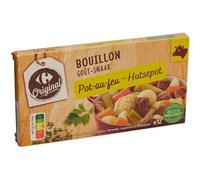 ORIGINAL - Bouillon goût pot au feu CARREFOUR | Savoureux et onctueux | Idéal pour vos plats mijotés | les 12 cubes de 10g | LOT DE 4