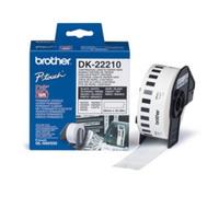 Brother DK-22210 Rouleau d'étiquettes 29 mm x 30.48 m papier blanc 1 pc(s) fixation permanente DK22210 Etiquette universelles
