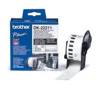 DK-22211 - Ruban Continu BROTHER - 29mm de large - Noir/Blanc