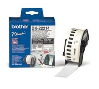 Brother DK-22214 Rouleau d'étiquettes en papier blanc 12 mm x 30,48 m 1 pièce Adhésif permanent DK22214 Étiquettes universelles