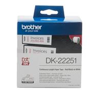 Brother DK-22251 Noir et rouge sur blanc (62 mm)