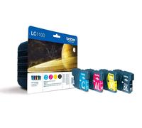 Brother LC1100VALBPDR cartouche d'encre 4 pièce(s) Original Noir, Cyan, Magenta, Jaune