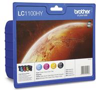 Original Brother LC1100HY MultiPack SparPack Set 4 cartouches ou V.