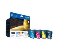 Brother LC1100VALBPDR cartouche d'encre 4 pièce(s) Original Noir, Cyan, Magenta, Jaune