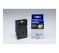 Brother TC-601 - (12 mm) - Noir sur jaune - Ruban