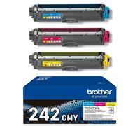 Brother TN-242CMY Multipack de 3 Toners Cyan/Magenta/Jaune Capacité 1400 Pages pour DCP-9017CDW, -9022CDW, HL-3142CW, -3152CDW, -3172CDW, MFC-9142CDN, -9332CDW, -9342CDW,