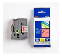Original Brother TZE451 P-Touch Ruban noir sur rouge laminé 24mm x 8m