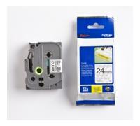 Original Brother TZES151 P-Touch Ruban noir sur transparent extra fort 24mm x 8m