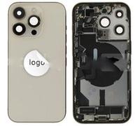 Original Cache Batterie et Vitre Arrière Grade C plus Chassis intermédiare Or Pulled pour iPhone 14 Pro