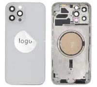 Original Cache Batterie Vitre Arrière Argent pour iPhone 12 Pro Max (Pulled A)