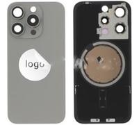 Original Cache Batterie Vitre Arrière Blanche pour iPhone 15 Pro (Pulled B)