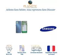 Cache batterie vitre arrière - SAMSUNG - Galaxy M33 5G (M336) - Bleu - Original - GH82-28444A