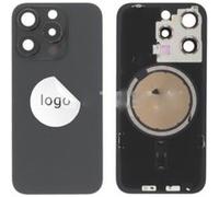 Original Cache Batterie Vitre Arrière Noire pour iPhone 15 Pro (Pulled B) noire