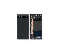 Original Cache Batterie Vitre Arrière PULLED Charbon pour Pixel 6A (Grade A)