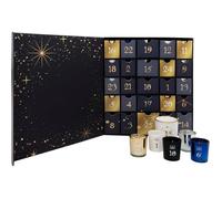 Original Calendrier de l'avent avec 25 Bougies parfumées dans Pots en Verre - Version Luxe - Bleu nuit