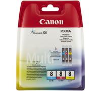 Canon Multipack de cartouches d'encre couleur CLI-8 C/M/Y
