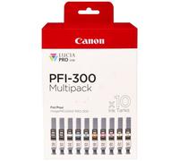 Canon PFI-300 cartouche d'encre 10 pièce(s) Original Noir, Bleu, Cyan, Gris, Magenta, Photo noire, Photo magenta, Rouge, Jaune