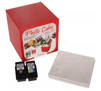 Coffret Canon Photo Cube avec cartouches d'encre PG-540 et CL-541 et papier photo glacé Extra II PP-201 13 × 13 cm (40 feuilles) - Pack créatif, bleu