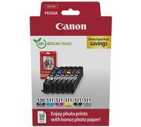 Canon PGI-530/CLI-531 PVP cartouche d'encre 6 pièce(s) Original Noir, Cyan, Gris, Magenta, Photo noire, Jaune