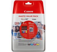 Canon + 10x15 cm Fotopapier 50 Blatt Value Pack Noir(e) / Cyan / Magenta / Jaune Original CLI-551 XL