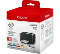 Canon Multipack de cartouches d'encre noire/cyan/magenta/jaune haut rendement PGI-1500XL
