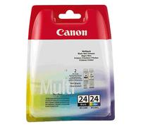 Canon BCI-24BK Black Ink Cartridge Multipack Noir Cartouche d'encre - Cartouche d'encre pour imprimantes (Noir, Jet d'Encre)