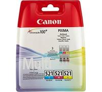 Canon Multipack de cartouches d'encre couleur CLI-521 C/M/Y