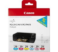 Canon Lot de 6 Multipacks Cartouches d'encre originales PGI-29 C/M/Y/PC/PM/R