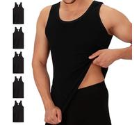 Original Celo Doro Exclusive Lot de 5 débardeurs blancs - maillot de corps pour côtes fines (lisse) - veste de sport - 100% coton - meilleurs standards qualité - pré-rétréci