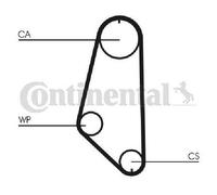 Original CONTINENTAL CTAM Pompe + Kit Courroie de Distribution CT720WP1 pour