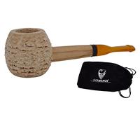 Original Corncob Pipe, Short Apple, droite - Pipe à tabac avec sac, Sailor