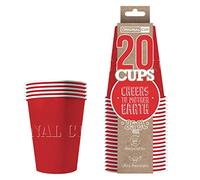 Original Cup 20 Gobelets américains carton recyclable rouges 25 cl - Rouge - Taille Unique