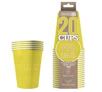 Original Cup - 20 x Gobelets Américains en Carton 53 Cl - Soirée Beer Pong - Jaune